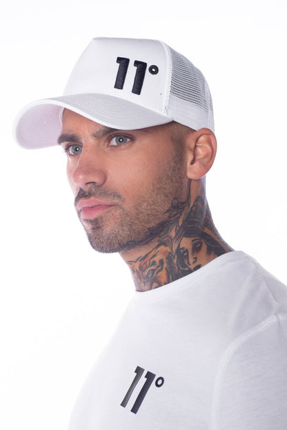 Gorra 11º blanca negra -11D082-002