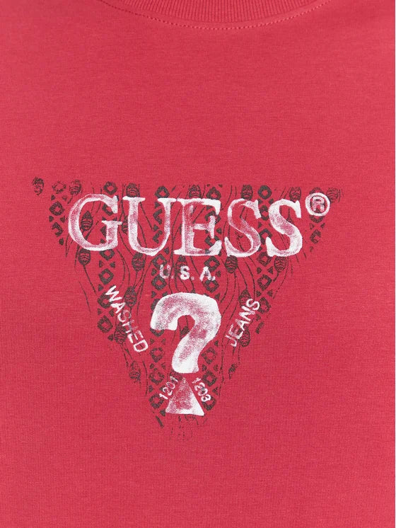 Camiseta guess roja sale