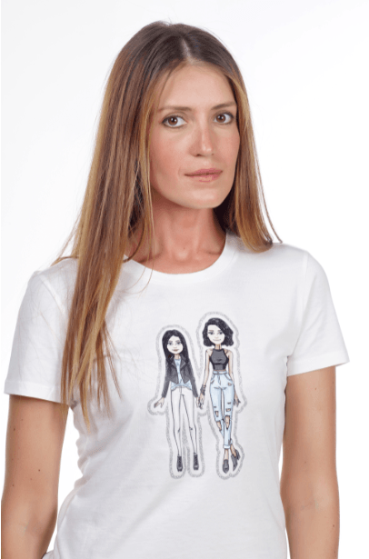 Camiseta Kendall Kylie blanca - KKW344202