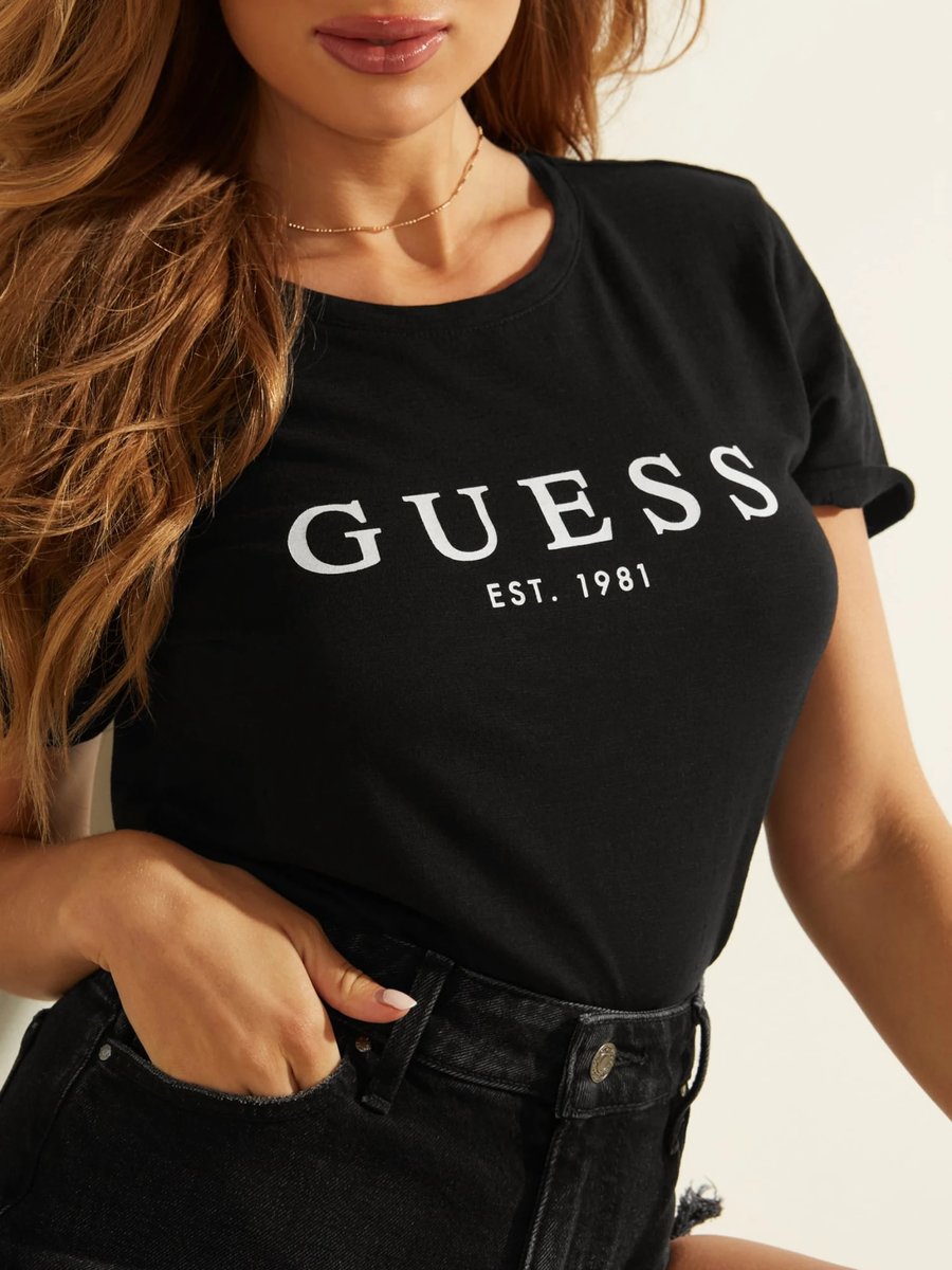 Camiseta basica GUESS mujer K8G01 JBLK – Pasarela