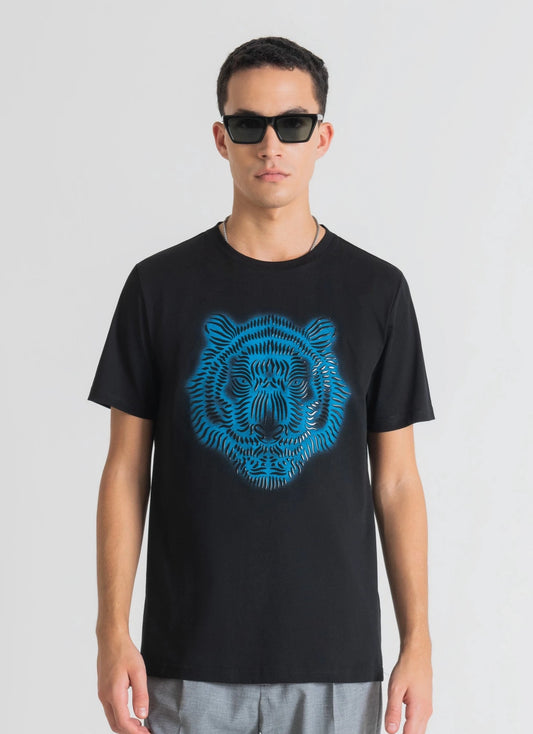 camiseta negra tigre azul antony morato
